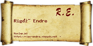 Rigó Endre névjegykártya