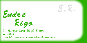 endre rigo business card